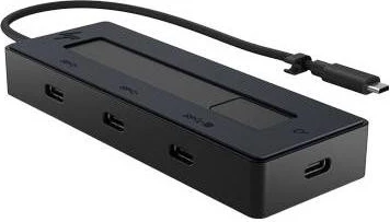 4K USB-C večportni doking hub, HP, črn