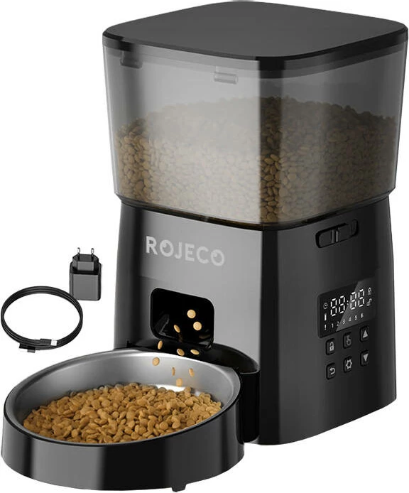 Samodejni hranilnik hrane za hišne ljubljenčke Rojeco RWSQ-02, 2L, črn
