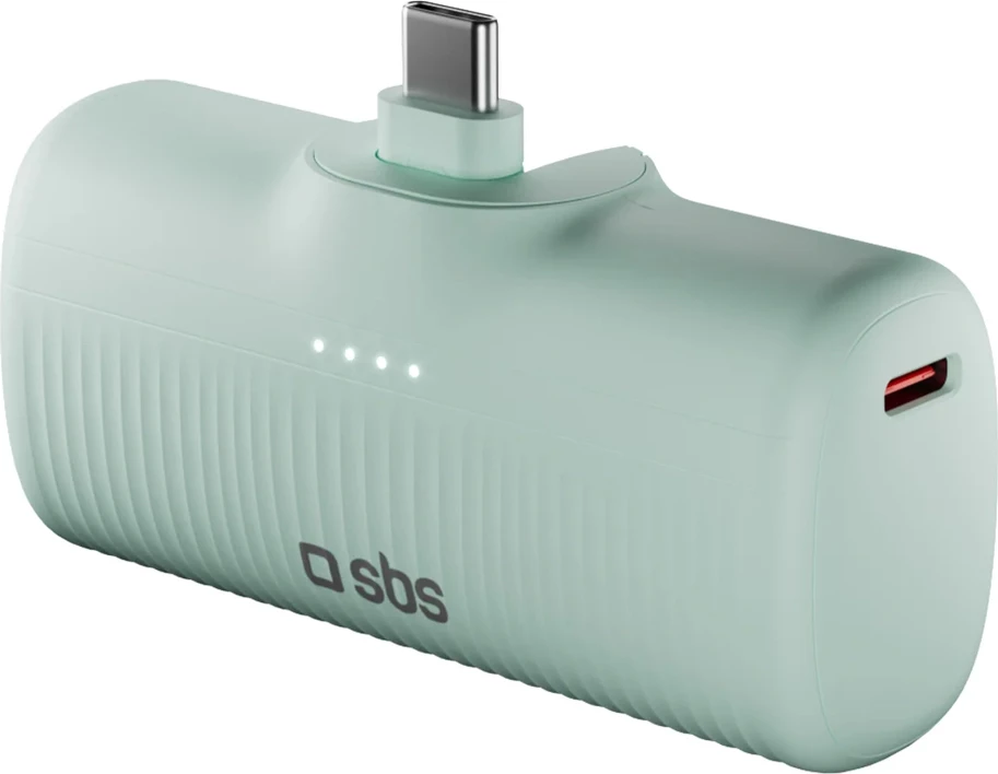 Powerbank EcoPower 5000 mAh, USB-C, 10W, SBS, zelen