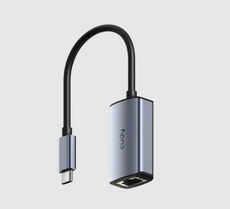 Adapter USB-C v Ethernet Cudy, siva