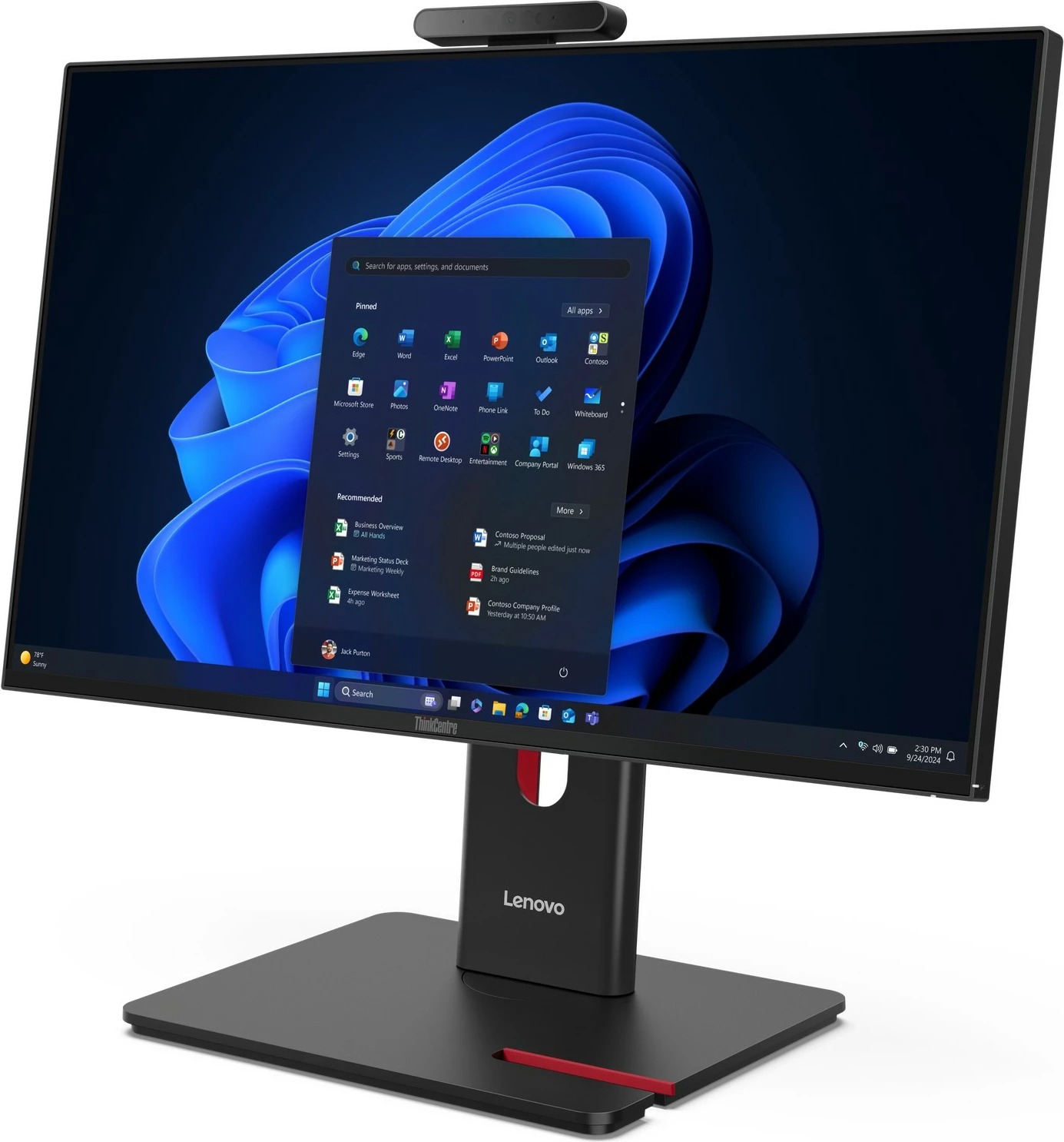 All-in-One računalnik Lenovo ThinkCentre M70a G6, i5, 16GB RAM, 512GB SSD, 23,8" FHD, črn