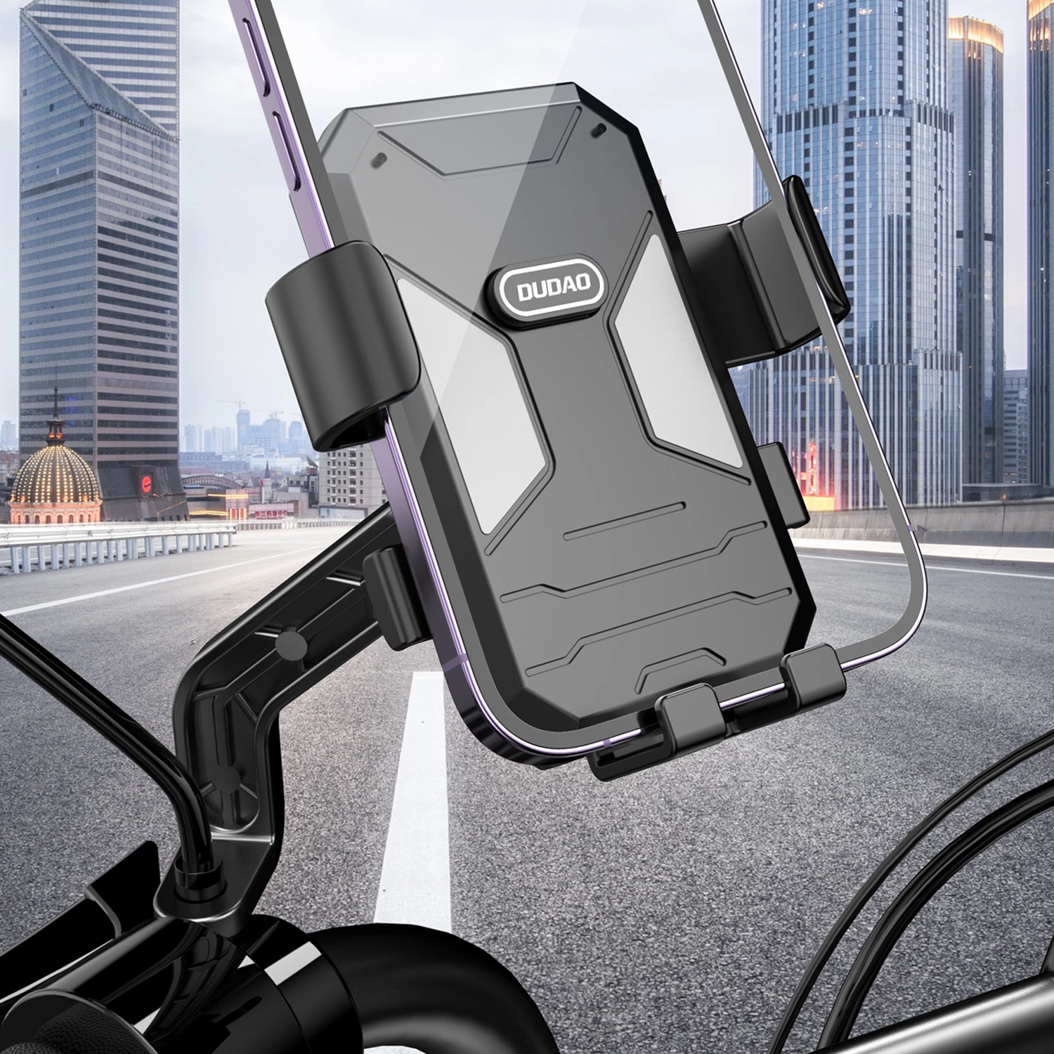 Držalo za telefon za kolo/motor Dudao F7C+, črno