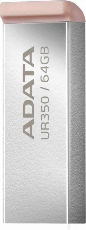 USB ključ 64 GB, USB 3.2, kovinski, rjav — Adata UR350