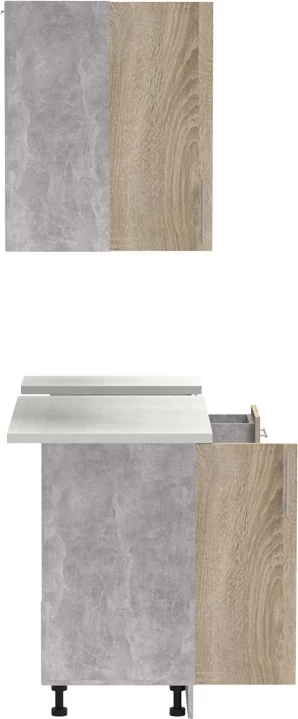 Kuhinjski set melamin Festa II, sonoma, 120x60x85 cm