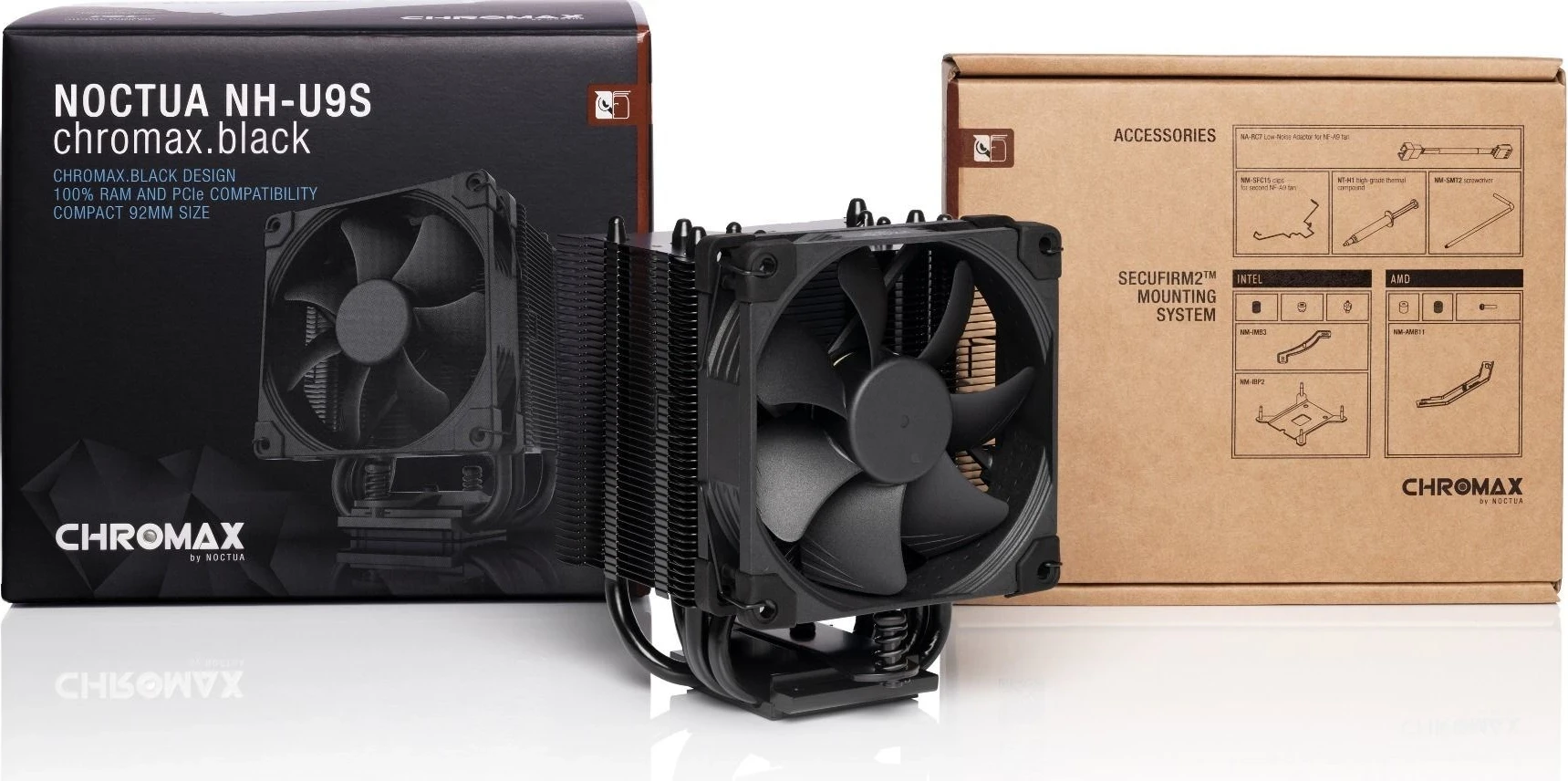 Procesorski hladilnik Noctua NH-U9S, 9.2 cm, črn