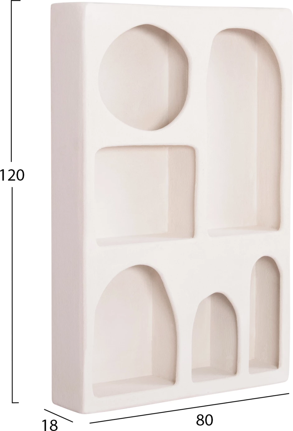 Tallboy serija Santorini FH18059 MDF v barvi umazano bele 80x18x120Hcm