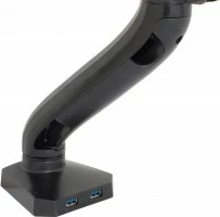 Namizni nosilec za monitor 10–32", do 9 kg, 2x USB 3.0, ART RAMM L-17GD, črn