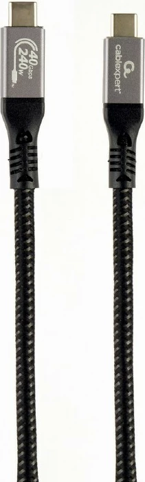Kabel USB4 Type-C, 1,5 m, 240 W, 40 Gb/s, črn, Gembird CCBP-USB4-CMCM240-1.5M