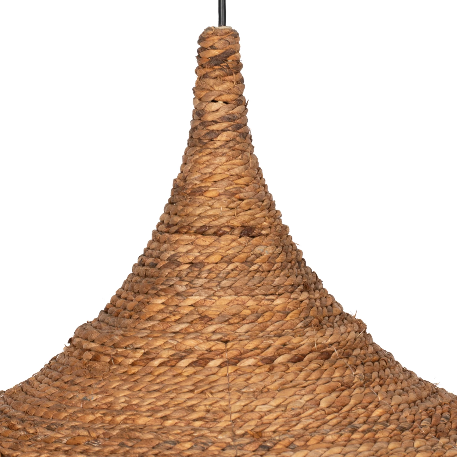 Stropna viseča svetilka z resicami iz abake v naravni barvi 80x80x70Hcm