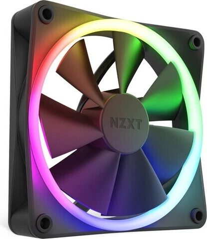 Ventilator za računalniško ohišje NZXT F120 RGB, 120 mm, črn