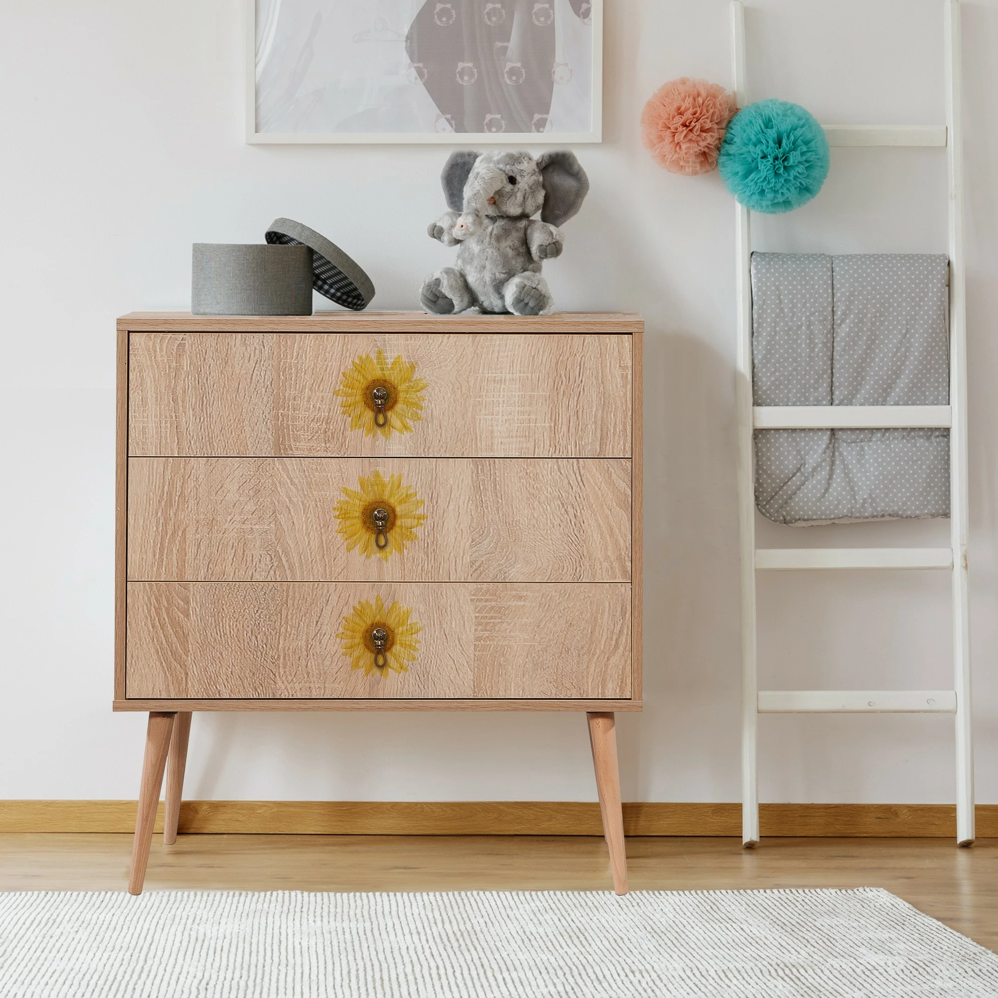 Dekorativna komoda Skye, City Trio Seed, večbarvna