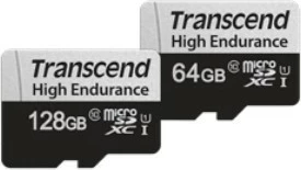 Kartica microSDXC 64GB, Transcend 350V, Class 10, 95 MB/s, črno/srebrna