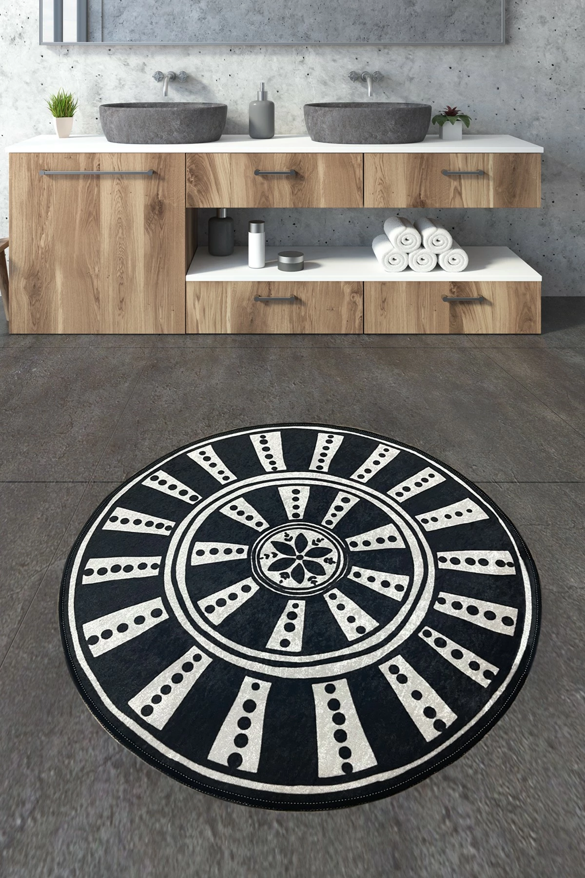 Tapison za kopalnico, Mijölnir Splavin, večbarven, 160x160 cm