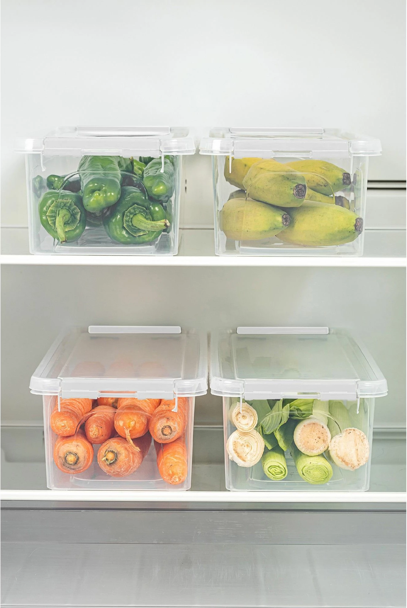 Set organizacijskih škatel, 4 kosi, Hermia 4Lukutu7, prozorno
