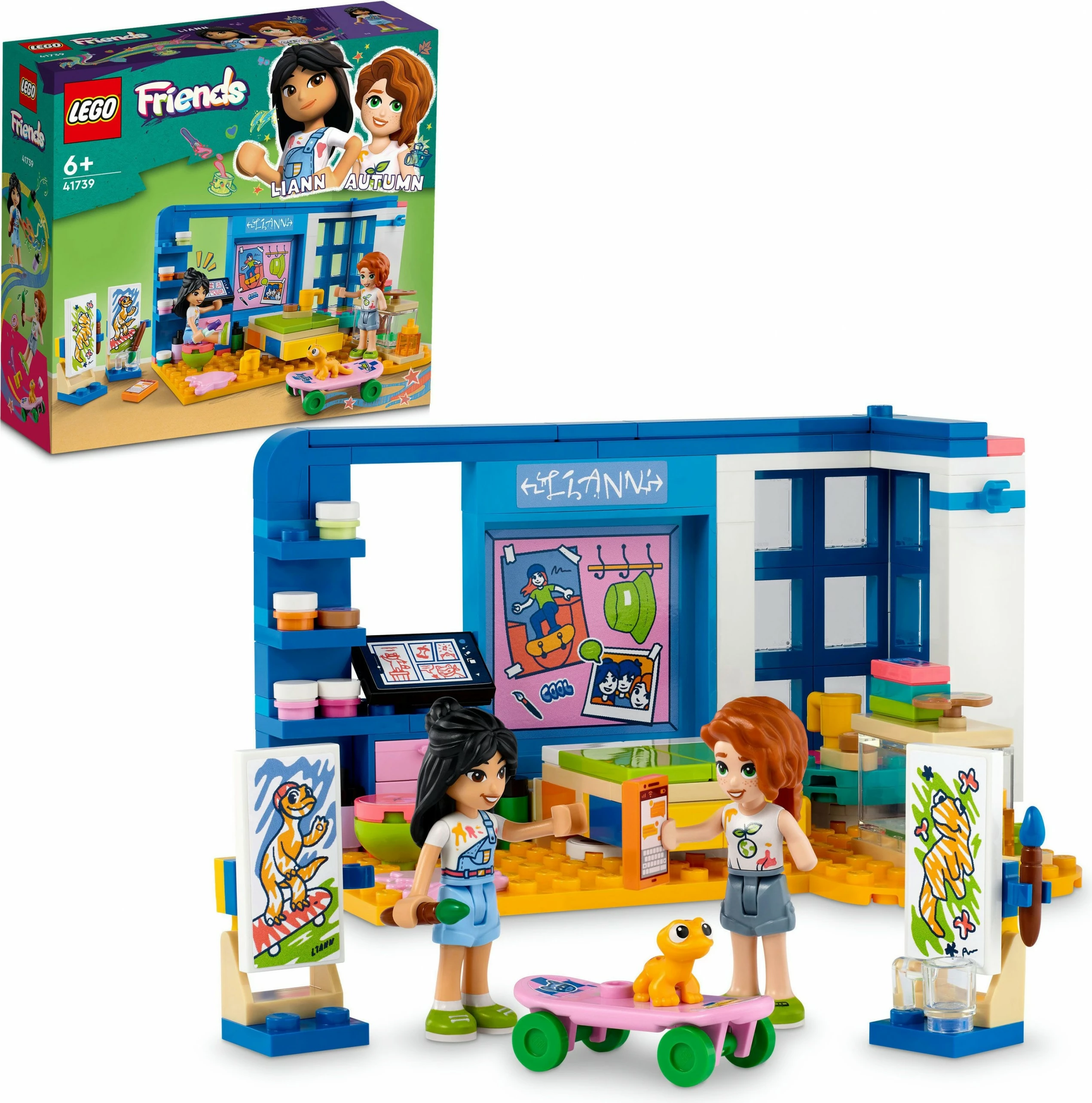 Set za gradnjo Liannina soba, LEGO Friends 41739, 204 kosi, večbarven
