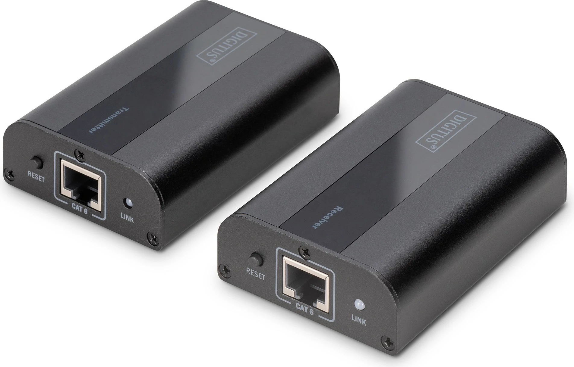 4K HDMI podaljševalnik s sprejemnikom Digitus, 70 m, Cat6/Cat7, črn