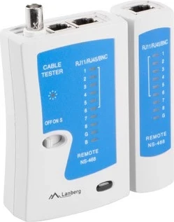 Tester kablov LAN, LANBERG, belo-modra