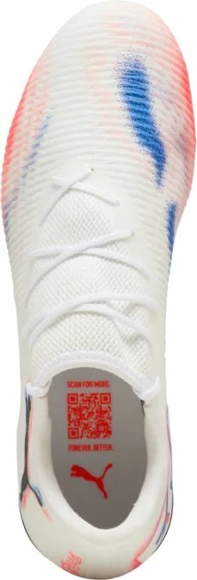 Futbalski čevlji Puma Future 8 Match Low FG/AG, beli-oranžni
