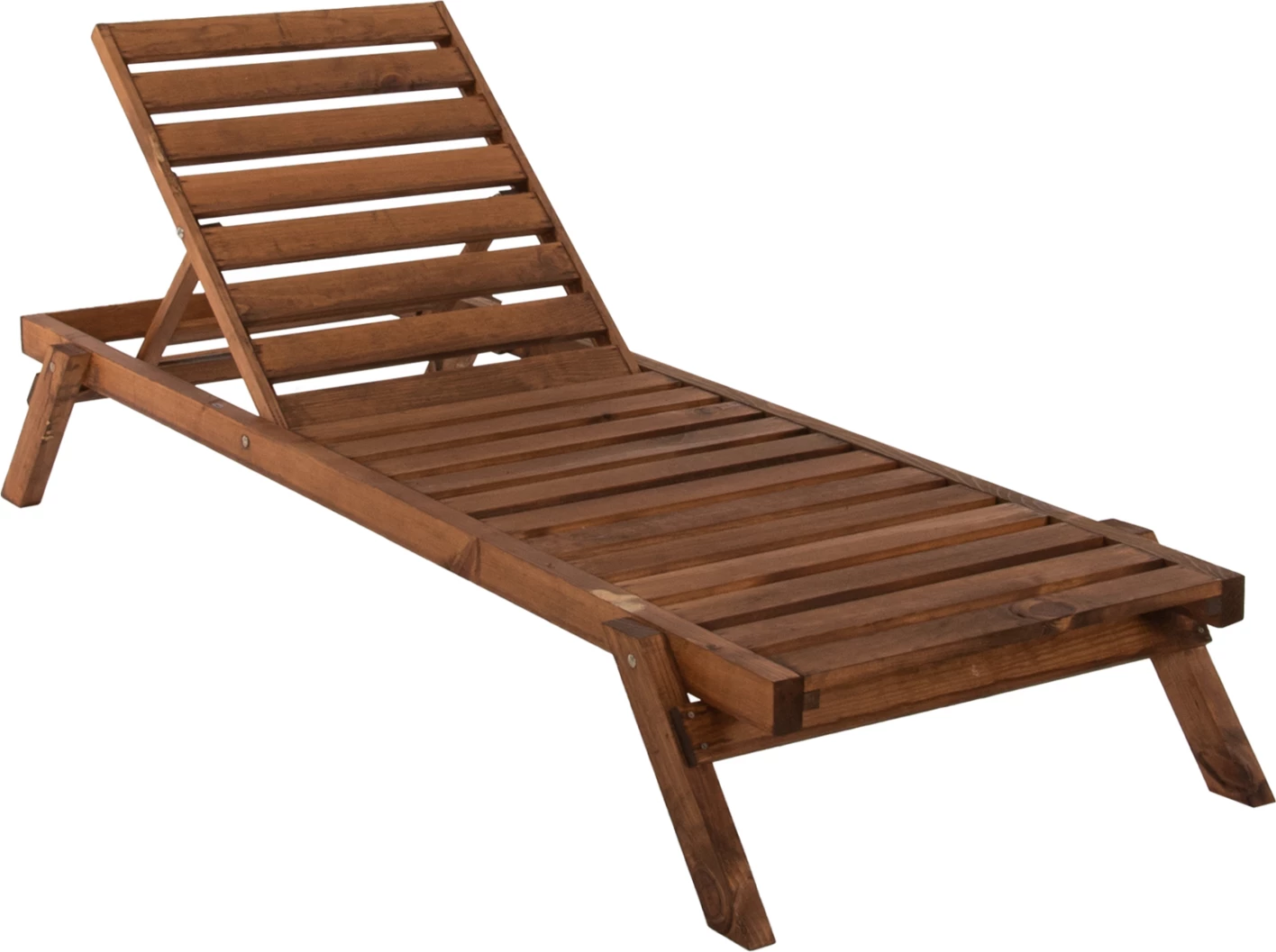 Profesionalni ležalnik FH11431.01 iz jelovine v odtenku oreha 72x196x29-84H cm