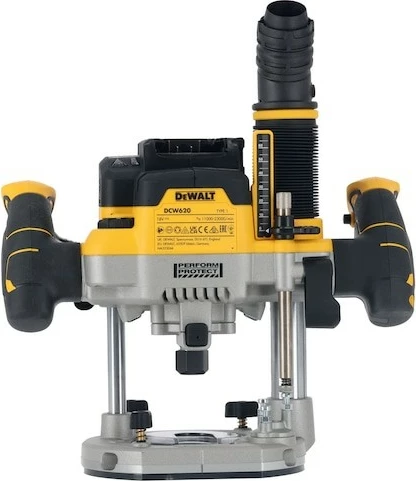 Potopni rezkalnik DeWALT DCW620NT-XJ, brezkrtačen, 18 V, 1600 W, s kovčkom, črno/rumen