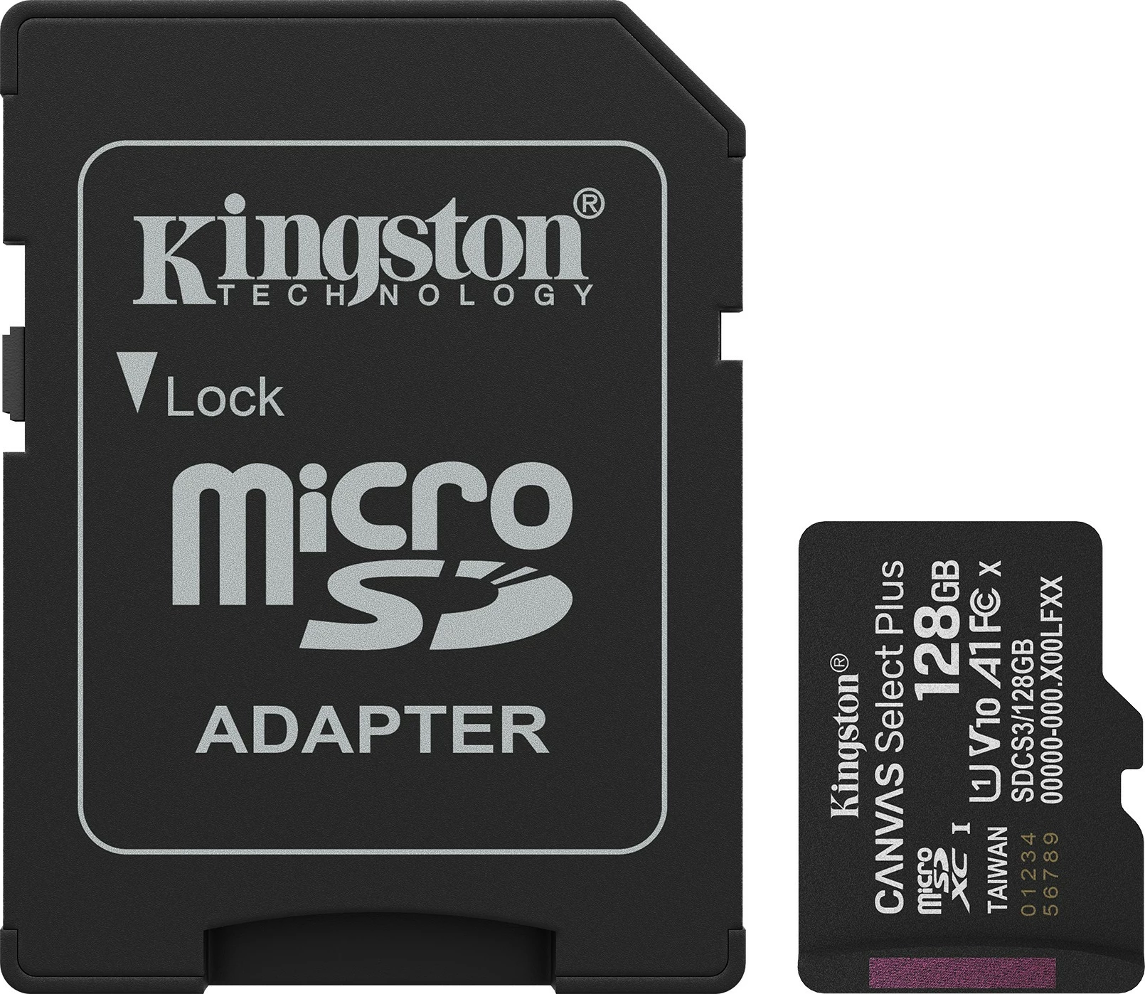 Pomnilniška kartica Kingston Canvas Select Plus Gen3 128GB microSDXC z adapterjem