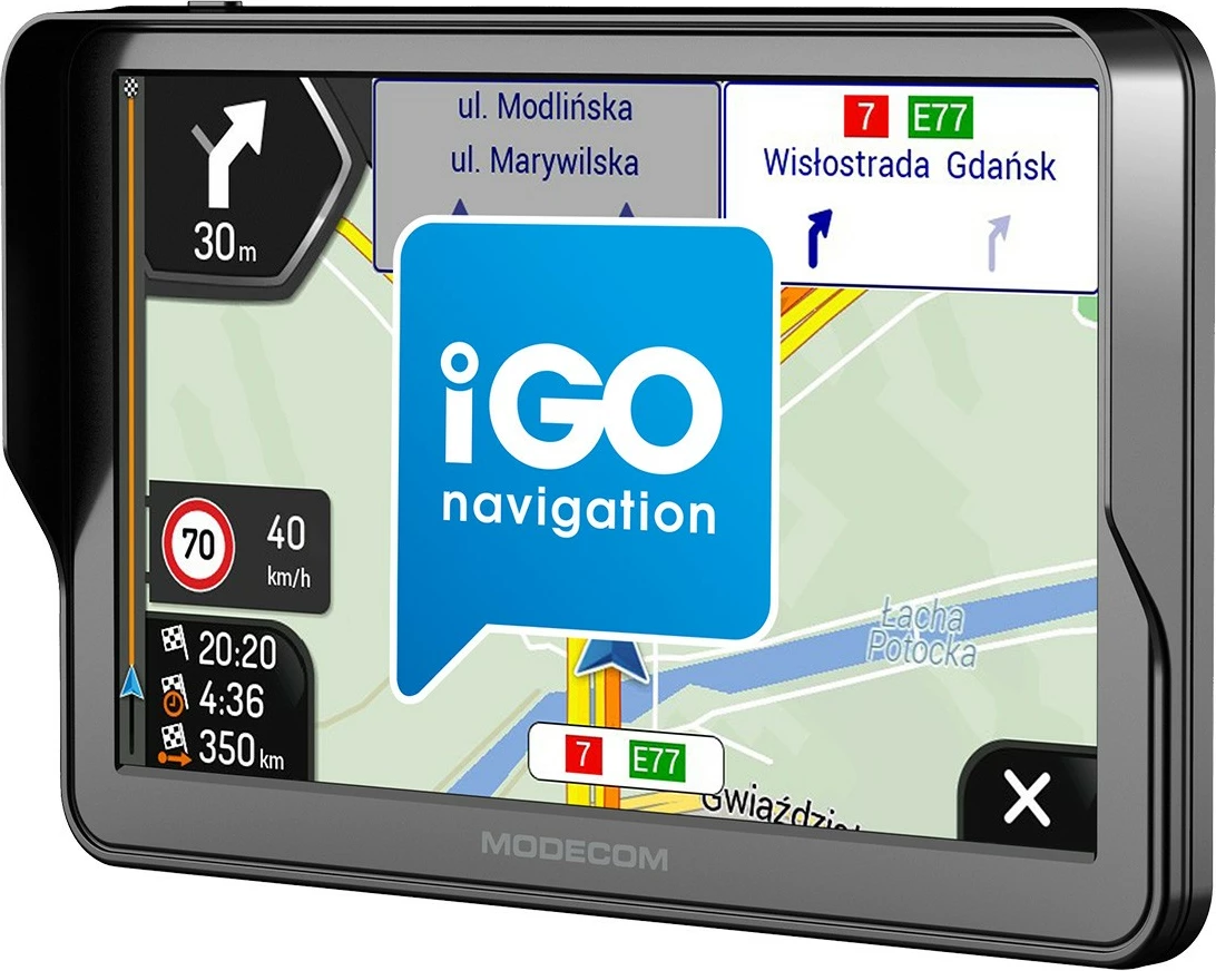 Navigacija GPS MODECOM FREEWAY CX 7.3 iGO, 7-palčni, 16GB, 512MB RAM, Bluetooth, Zemljevid Evropa Truck z letno posodobitvijo
