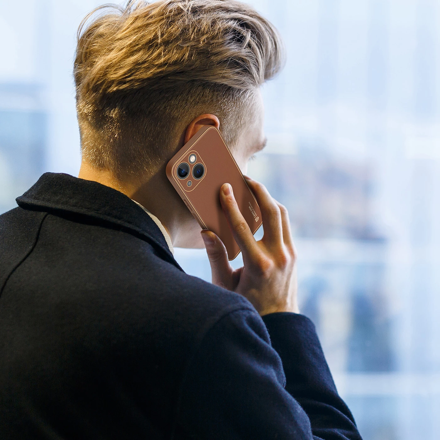 Ovitek za iPhone 14 Plus, Dux Ducis Yolo, rjav