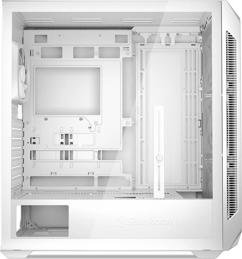 Računalniško ohišje SHARKOON AK5G RGB, Midi Tower, belo, kaljeno steklo