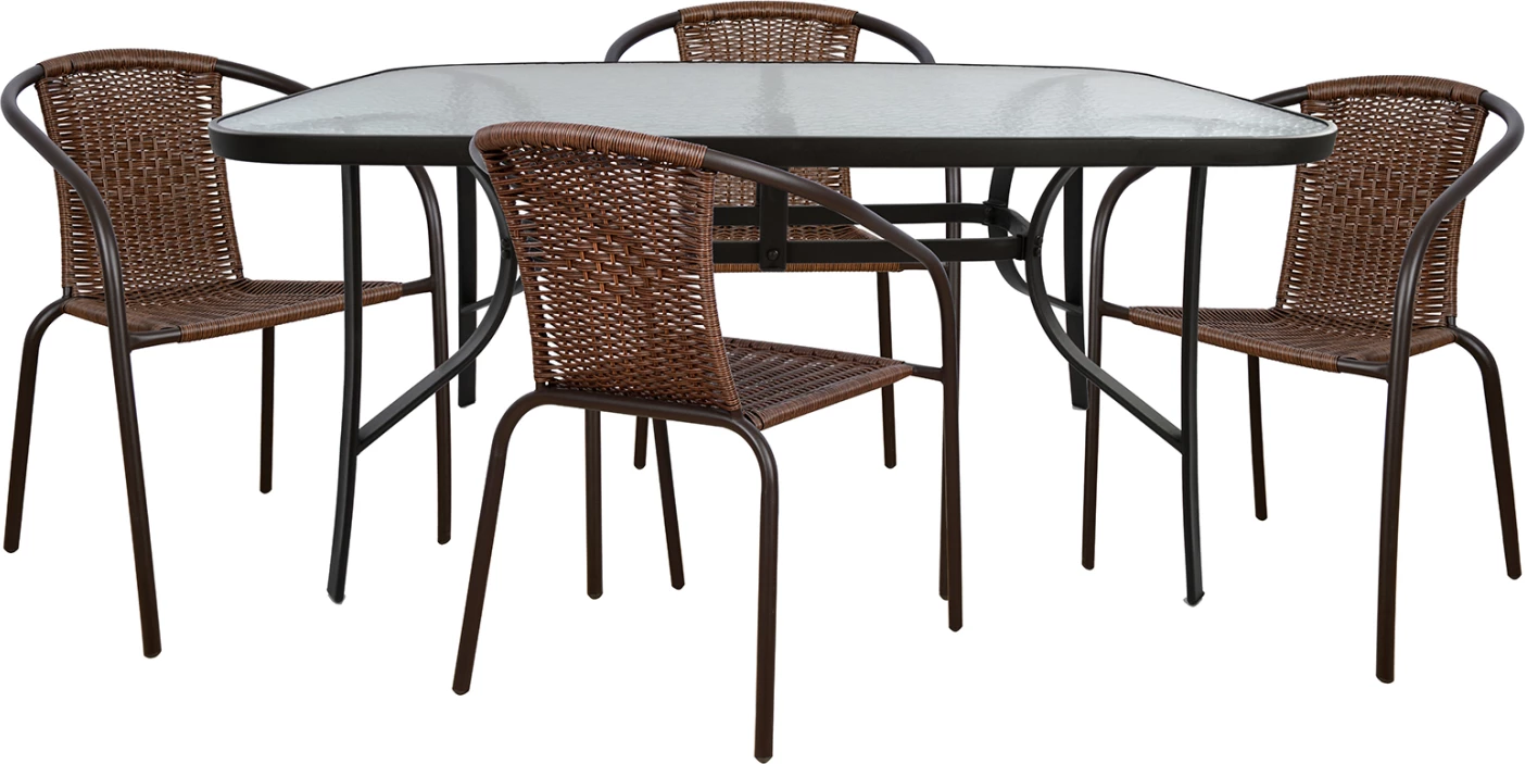 Set jedilne mize 5 kosov s mizo in stoli Camel FH5196