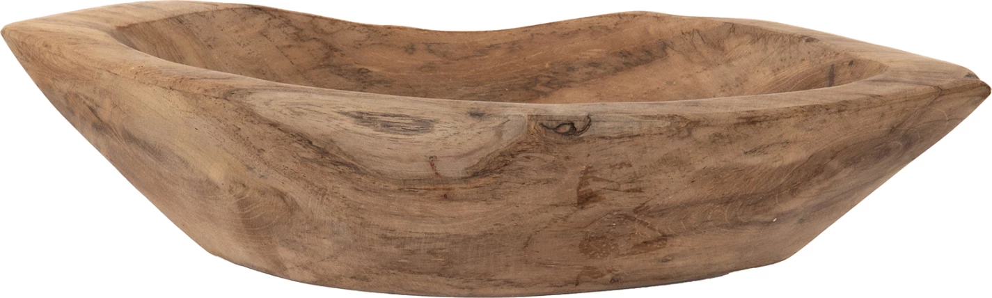 Namizna dekorativna skleda FH9632 iz tikovine 30x6x13Hcm