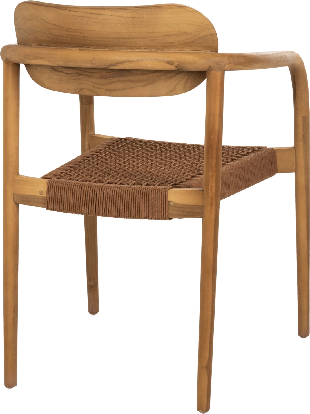 Fotelj OSLO FH9636.01 iz tikovine v naravni barvi in rjave vrvi 55x54x80Hcm