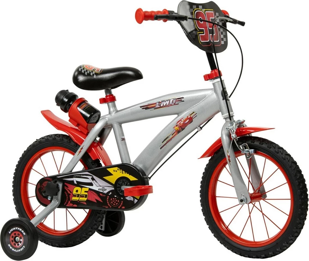Otroško kolo Disney Cars, HUFFY 24484W, 14", aluminij, srebrno, s 4 kolesi