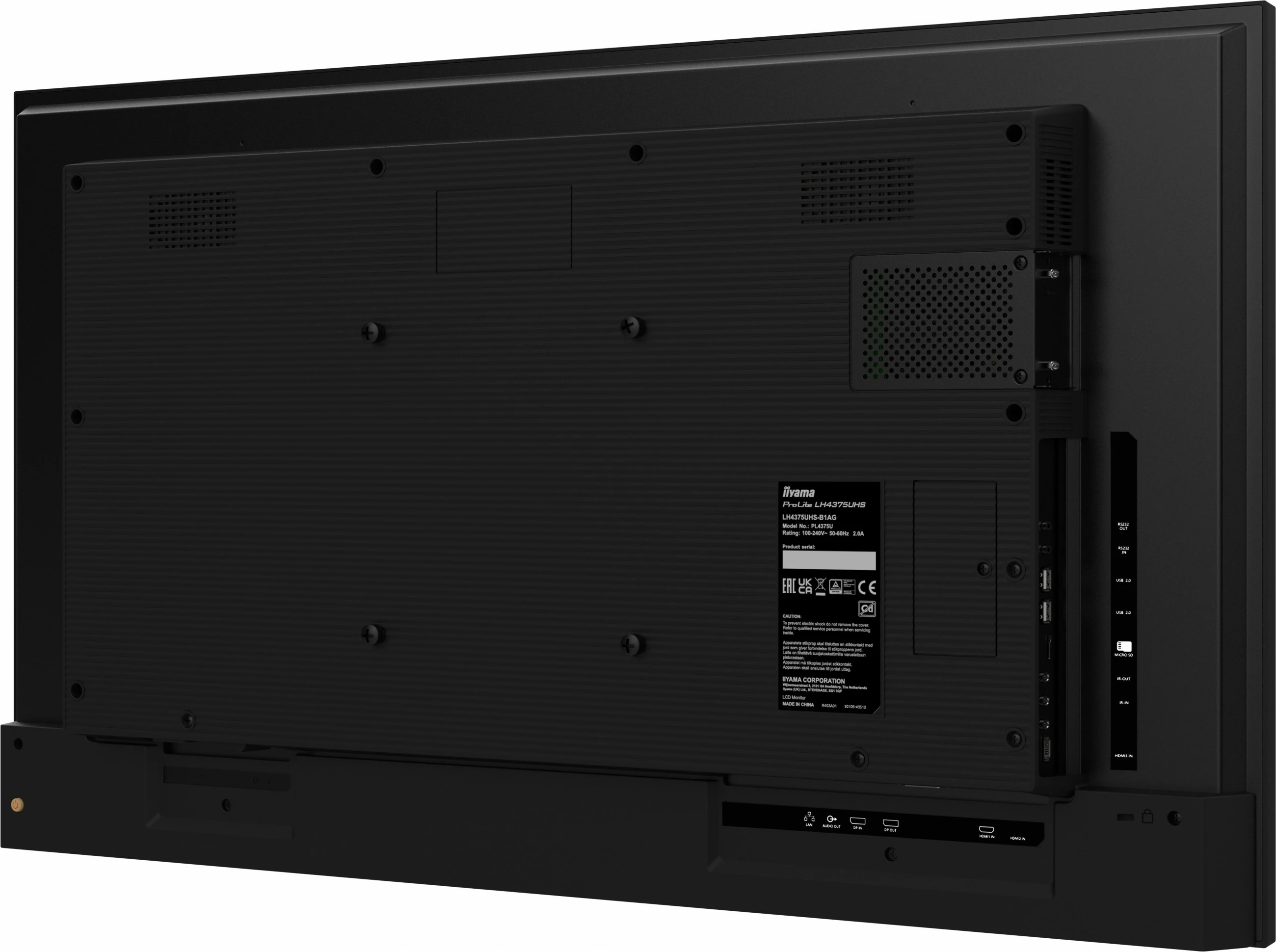 Digitalni zaslon iiyama LH5075UHS-B1AG, 49,5", 4K UHD, Wi‑Fi