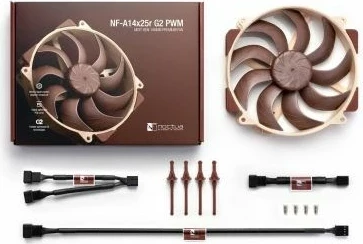 Ventilator za ohišje Noctua NF-A14X25R G2 PWM, 14 cm, rjav