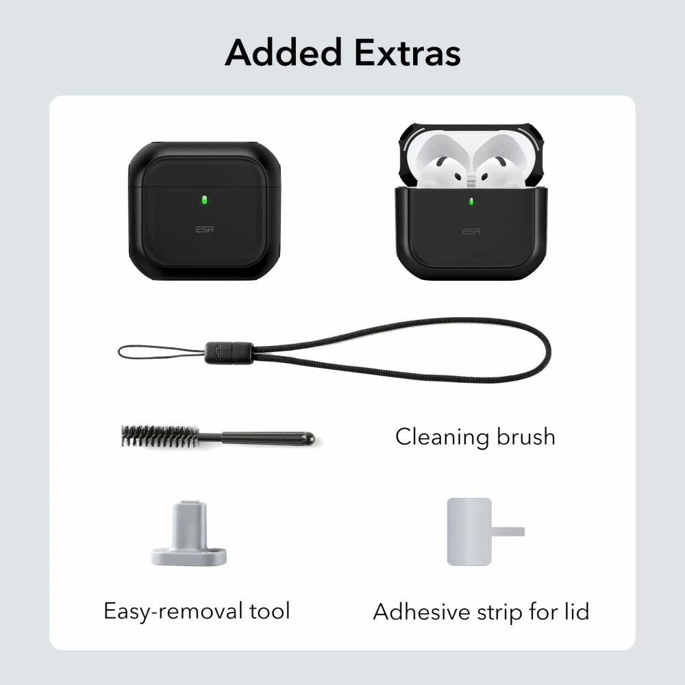 Ovitek za AirPods 4, MagSafe, črn — ESR Orbit HaloLock