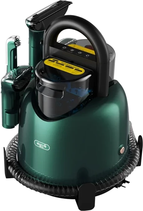 Parni in čistilni sesalnik Deerma DEM-BY700, 1650 W, 1,6 L čista voda, 1,4 L umazana voda, zelen, komplet nastavkov