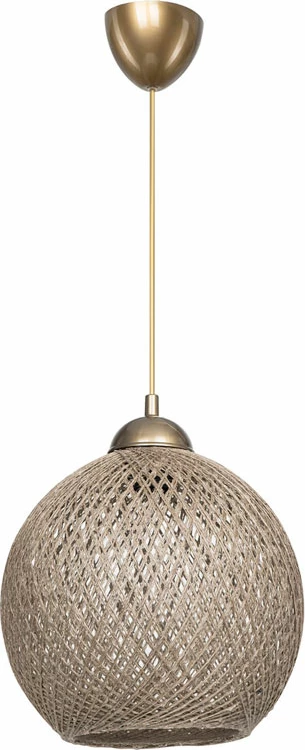 Stropna svetilka Leshia E27, rjava, D26x26cm