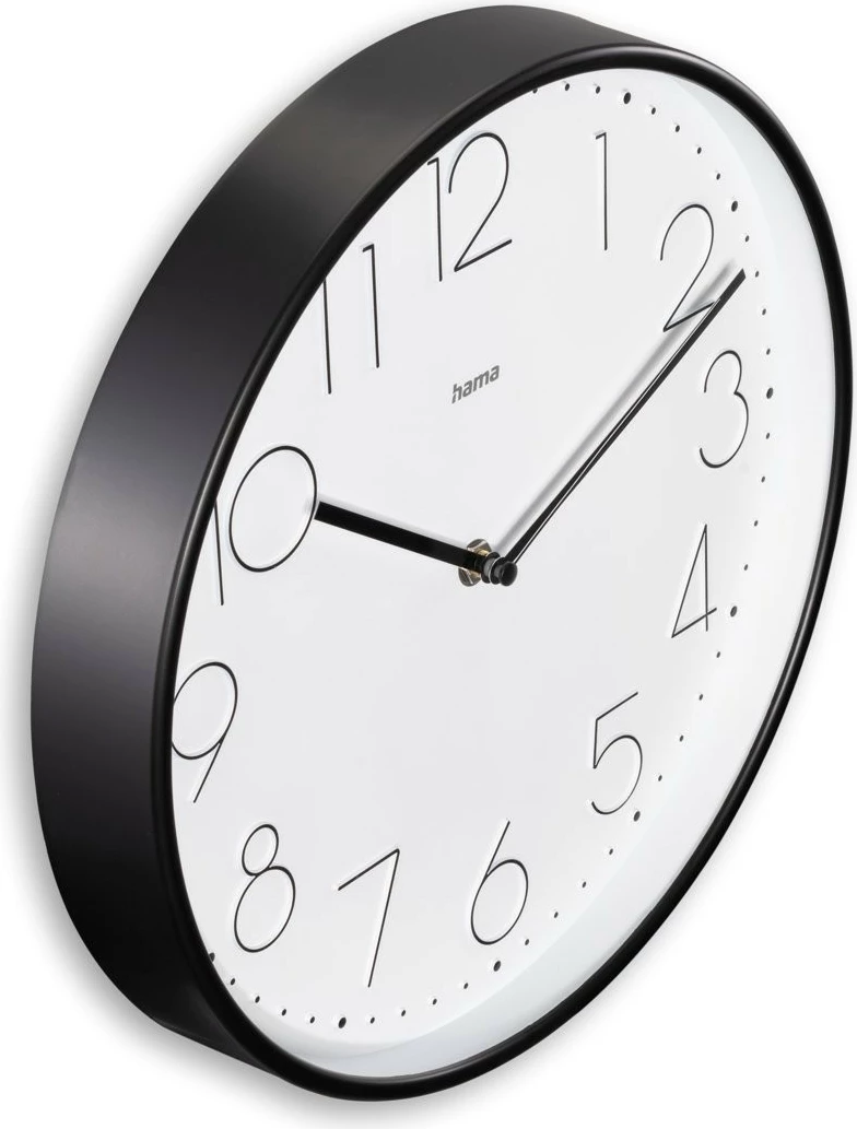 Analogna stenska ura Corsica Hama 185873, 30 cm, bela/črna