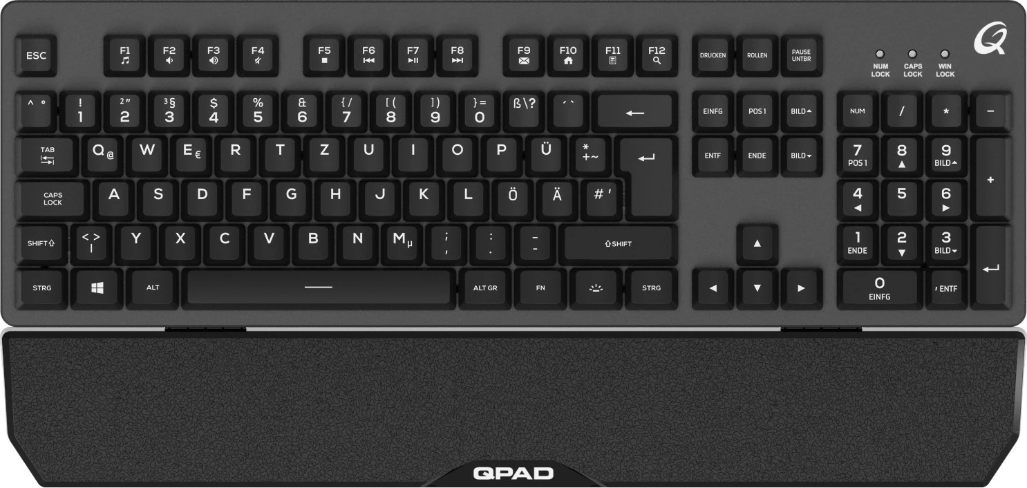 Gaming tipkovnica QPAD Pro MK40, QWERTY, črna