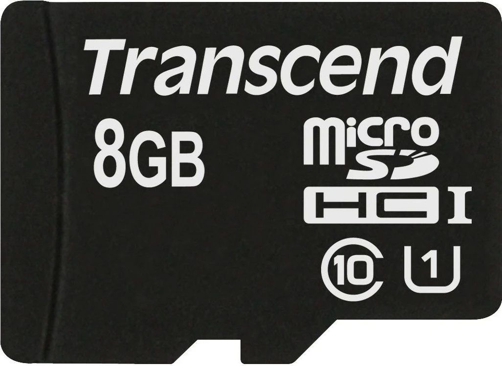 Kartica za pomnilnik Transcend microSDHC 8 GB, Class 10, UHS-I, črna