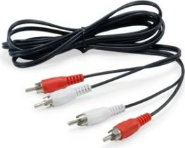 Avdio kabel 2 x RCA moški-moški, 2,5 m, črn EQUIP 147094