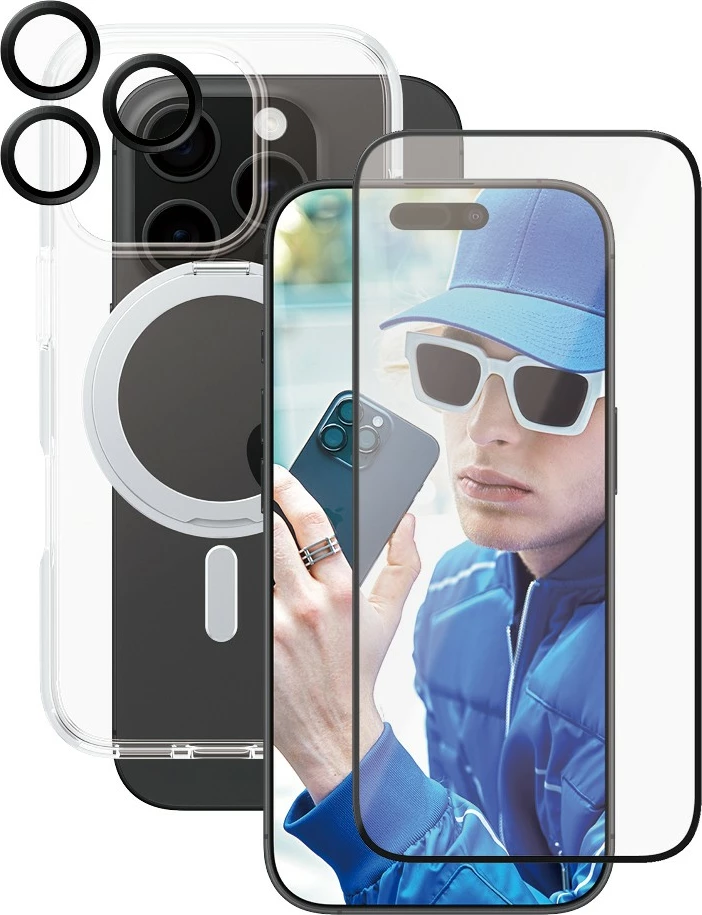 Prozoren ovitek PanzerGlass CARE Feature 3-v-1 Ceramic za iPhone 16 Pro