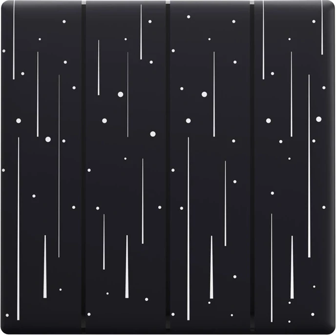 Dekorativni pokrov za pametno dotik stikalo Sonoff T5-4C-86-star, črn