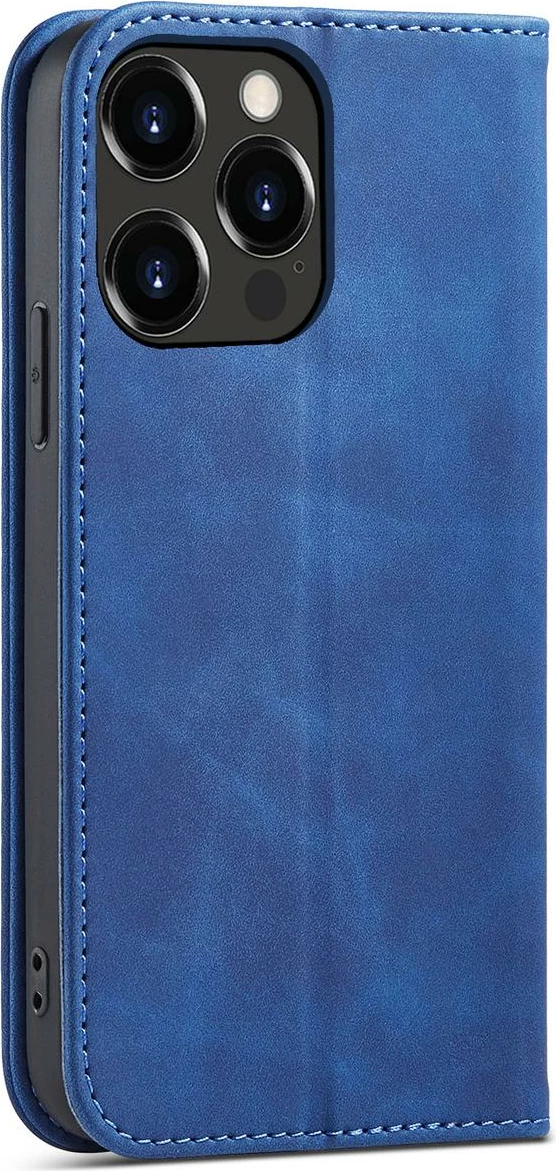 Etui magnetni Fancy Case s trakom za denarnico in stojalom za iPhone 13 Pro Max, modra — Hurtel