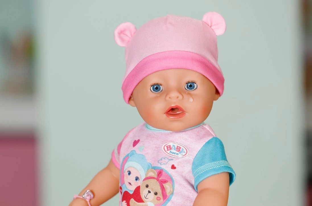 Interaktivna lutka Baby Born Emma, Zapf, 43 cm, z 10 dodatki, rožnata