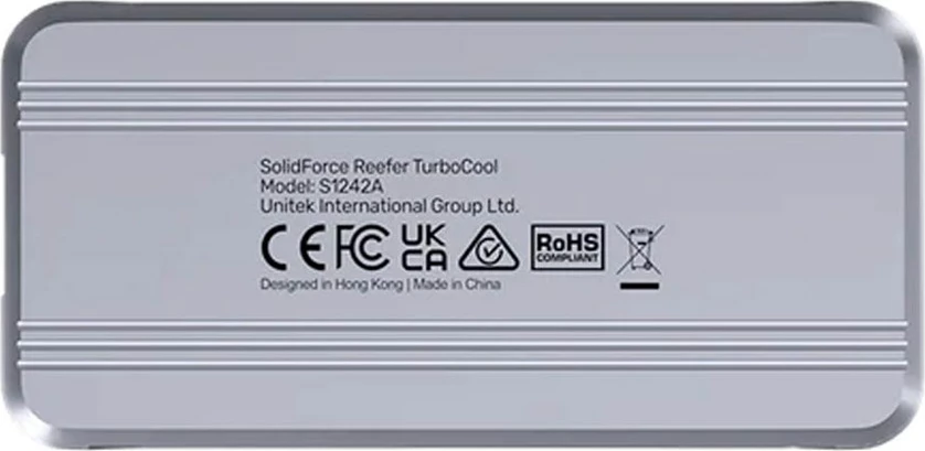 Konzola za SSD M.2 NVMe z vgrajenim hlajenjem, UNITEK S1242AGY01-EU, srebrna