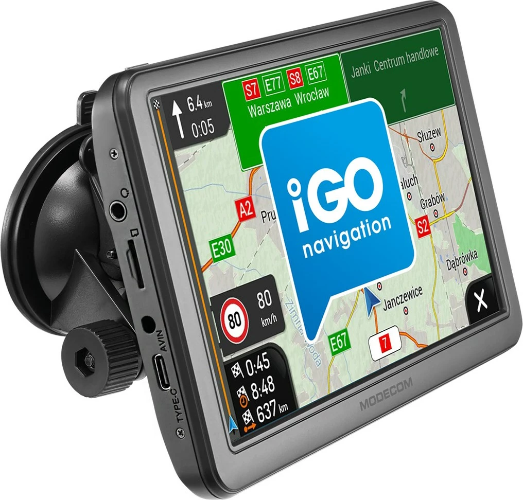 GPS navigacija za tovornjake z iGO Navigation MODECOM FreeWAY CX 7.4, 16 GB, črna