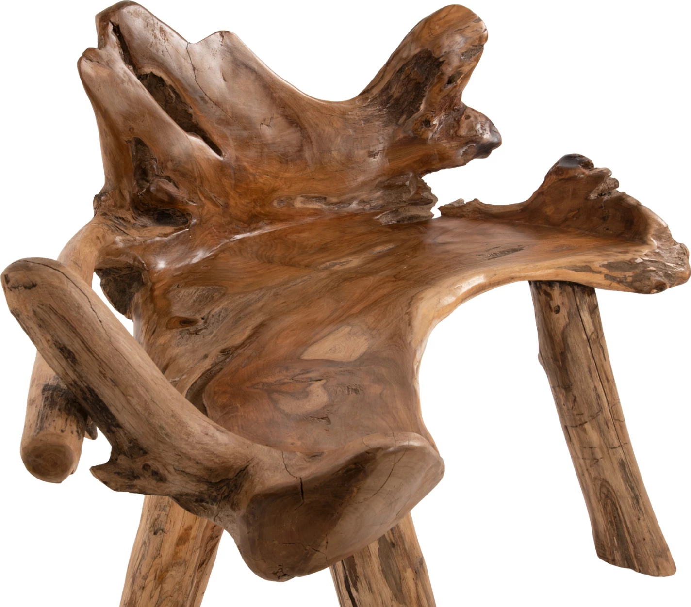 Stol iz tikovega lesa FH9348, naravna barva, 120x88x80 cm