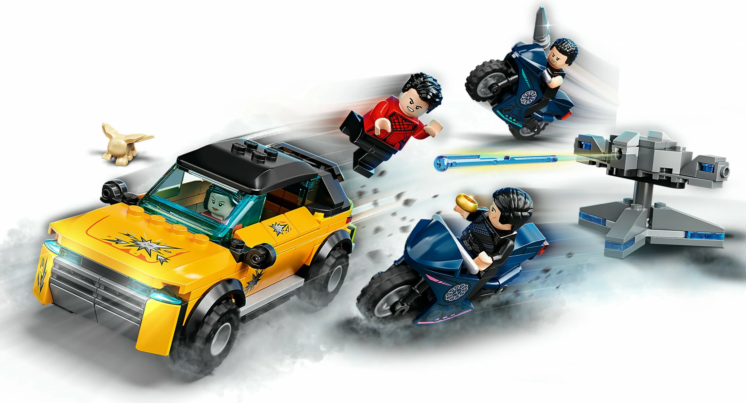 Set gradnje LEGO Marvel Pobeg pred Desetimi obročki, 321 kos, plastika
