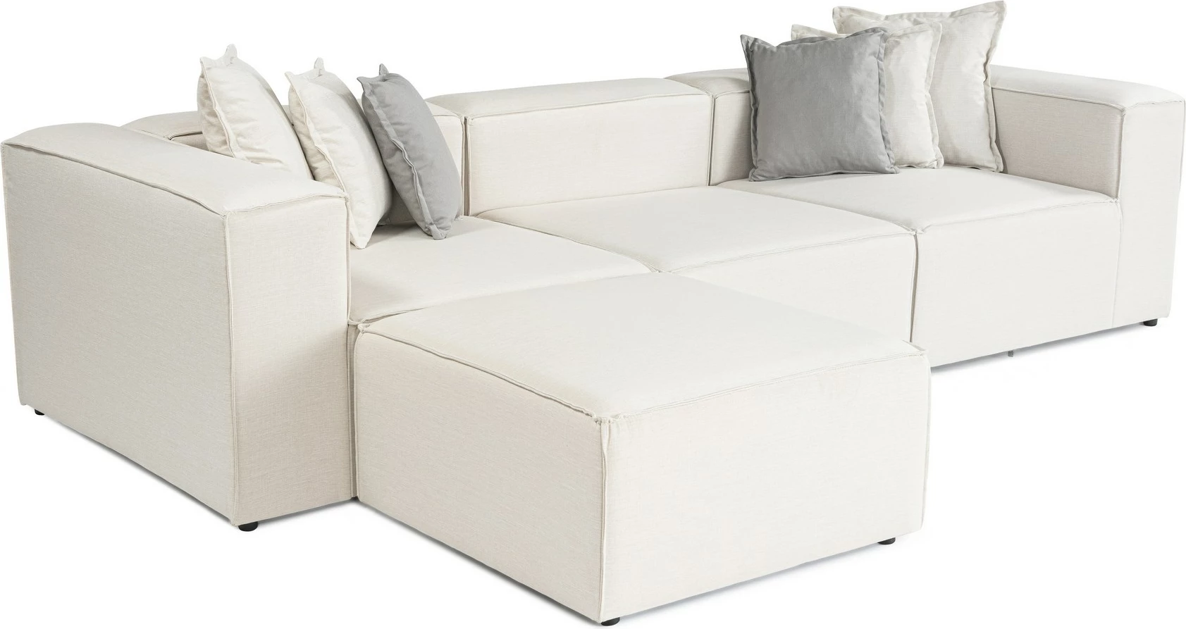 Kotna sedežna garnitura Frida 4, ecru, Atelier del Sofa